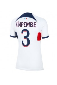 Paris Saint-Germain Presnel Kimpembe #3 Jalkapallovaatteet Naisten Vieraspaita 2023-24 Lyhythihainen